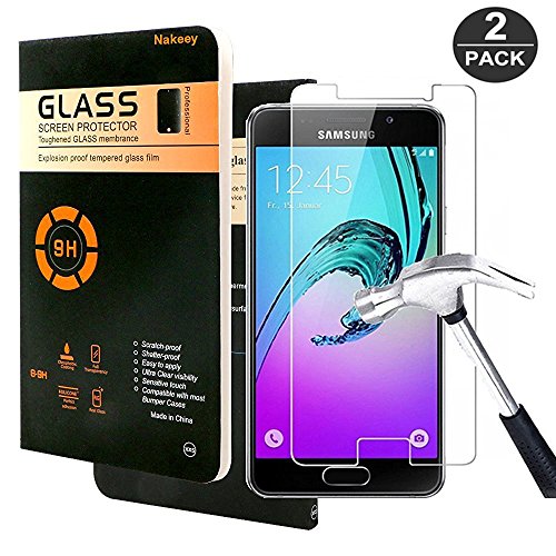 Samsung Galaxy J5 Schutzfolie,Nakeey Gehärtetem Glas [Anti-Kratzen] Schutzfolie Panzerglas Hartglas Screen Protector Schutzglas für Samsung Galaxy J5