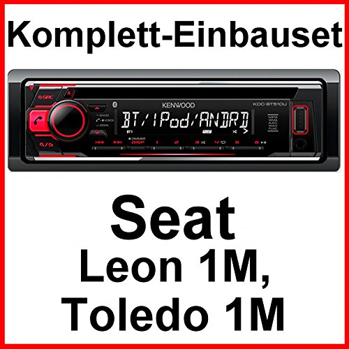 Komplett-Set Seat Leon 1M Toledo 1M KDC-BT510U USB Autoradio Bluetooth FLAC CD