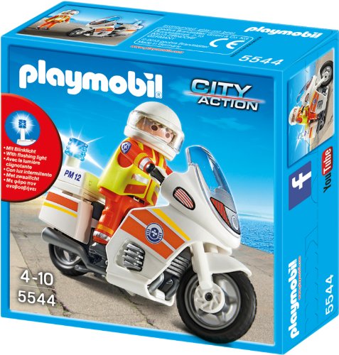 PLAYMOBIL 5544 - Notarzt-Motorrad mit Blinklicht