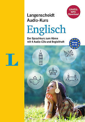 LANGENSCHEIDT Audio-Kurs ENGLISCH LERNEN OHNE BUCH Sprachkurs 4 CDs Ausgabe 2017