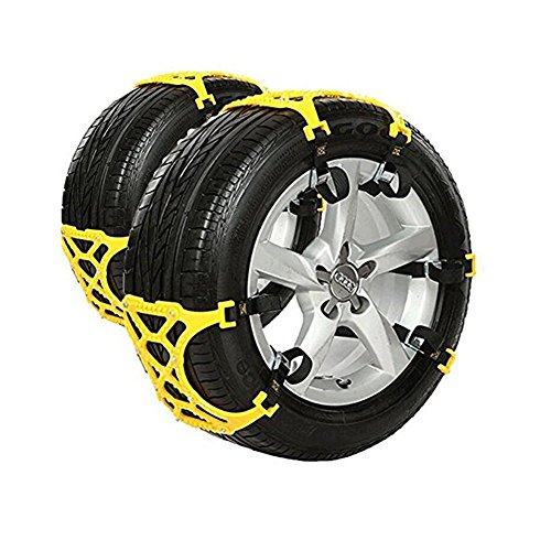 Rupse Set von 4 Universal Snow Tire Ketten rutschfeste Kette für Car SUV Truck mit mit 165 mm-265 mm Reifenbreite