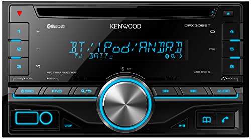 Kenwood DPX306BT Doppel-DIN-Receiver mit Apple iPod-Steuerung/Bluetooth schwarz