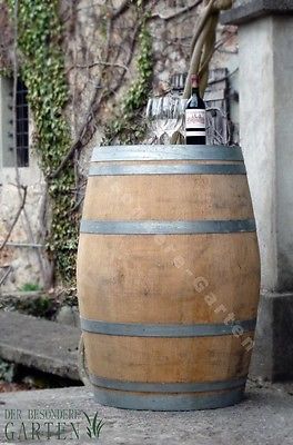 Holzfass, Fass, Barrique Eichenfaß altes Weinfass, Stehtisch im Weinkeller 225 L