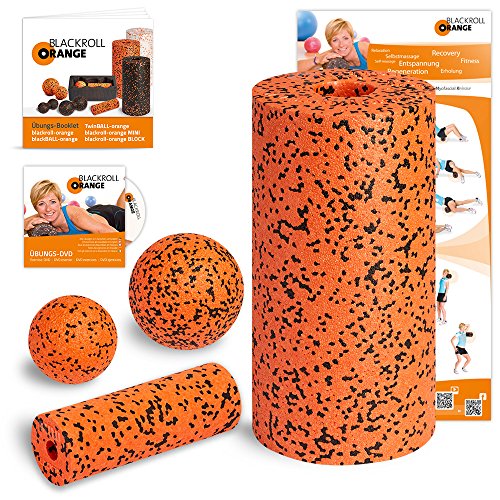 Blackroll Orange Selbstmassagerolle - Starter-Set PRO inkl. Übungs-DVD, Übungsposter & Booklet