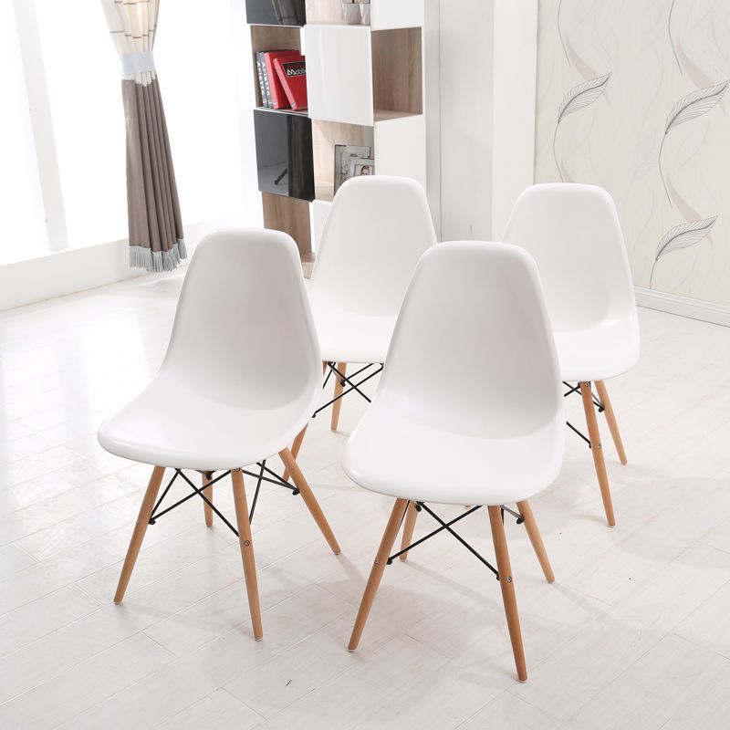 4 Stück Stuhl Wohnzimmerstuhl Eiffel Esszimmerstuhl Kunststoff Bürostuhl Weiß