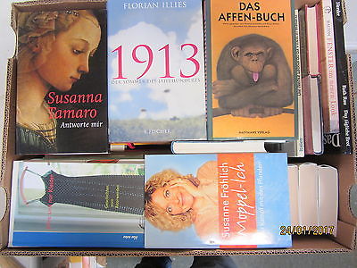 52  Bücher Hardcover Romane Sachbücher verschiedene Themen