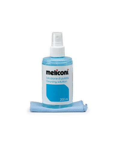 Meliconi C200 Reinigungsmittel (200ml Lösung mit Mikrofasertuch)