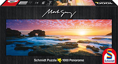 Schmidt Spiele 59289 - Mark Gray, Panoramapuzzle, Bridgewater Bay Sunset, Victoria, Australia, 1000 Teile
