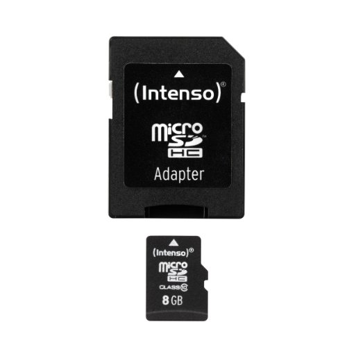 Intenso Micro SDHC 8GB Class 10 Speicherkarte inkl. SD-Adapter