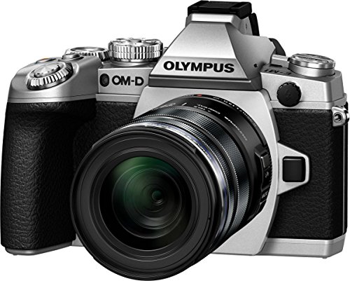 Olympus E-M1 OM-D Systemkamera (16 Megapixel, 7,6 cm (3 Zoll) TFT LCD-Display, Full HD, HDR, 5-Achsen Bildstabilisator) inkl. M.Zuiko Digital ED 12-50mm Objektiv Kit silber