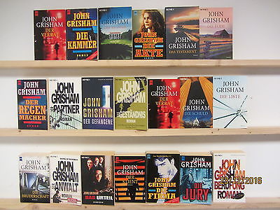 John Grisham 20 Bücher Romane Krimi Thriller Psychothriller Kriminalromane