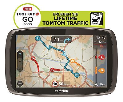 TomTom GO 5000 M Europa XXL HD-Traffic + Free Lifetime 3D Maps IQ Tap&Go GPS WOW