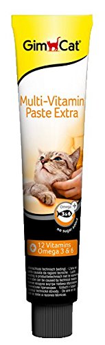 GimCat Multi-Vitamin Paste Extra / Vitamin- und nährstoffreicher Katzensnack mit Omega-Fettsäuren 3 & 6 / 1 x 200 g