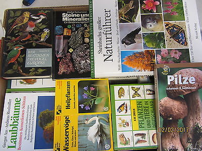 71 Bücher Naturführer Bestimmungsbücher Pflanzen Tiere Insekten Mineralien Pilze