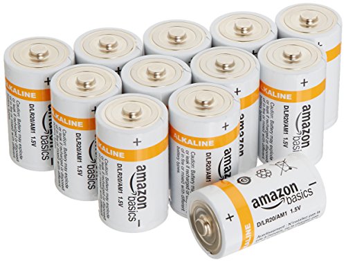 AmazonBasics Batterien Alkali, Typ D, 12 Stück