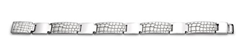 Hoxton London Herren Sterling Silber Wild Krokodilmuster  Armband- 21.5cm