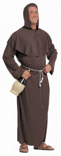 Widmann 39022 - Kostüm Mönch, Gewand mit Kapuze und Gürtel, Größe M