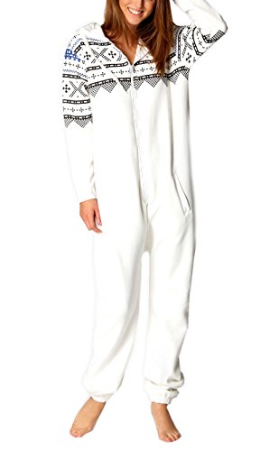 Amberclothing Damen Jumpsuit, Aztekisch Gr. S,  - Off-White D2