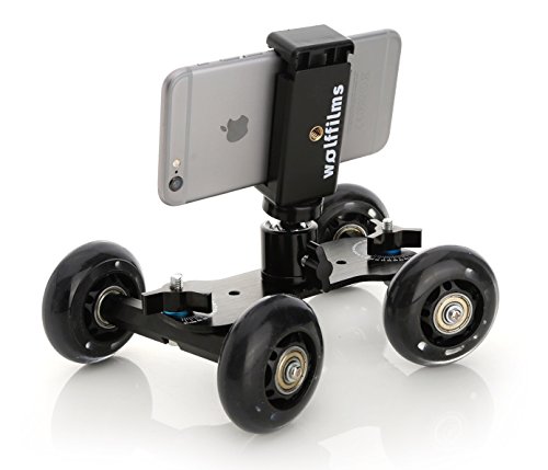 Wolffilms iPhone 7 & 7 Plus & iPhone 6s 6 & Plus 5s 5 4 4s SE CAMROVER DSLR Dolly Slider Mini Kamerawagen