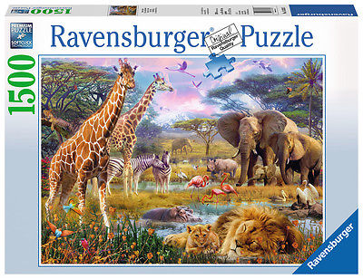 1500 Teile Ravensburger Puzzle Buntes Afrika 16333