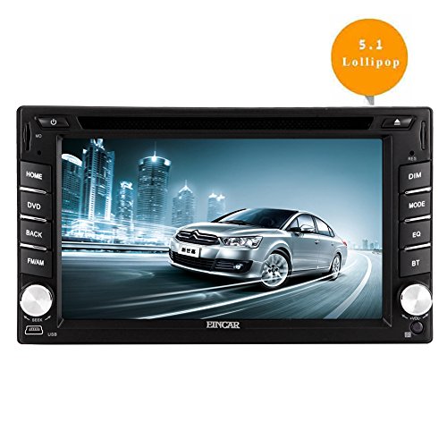 EinCar 6.2 '' Android 5.1 Lollipop-Doppelt-L?rm-Auto-DVD-Player mit Quad-Core-In Dash Navigation GPS-Einheit-Radio Audio Receiver Bluetooth-Stereo-Multimedia-System-Unterst¨¹tzung WiFi / Mirrorlink / 1080P