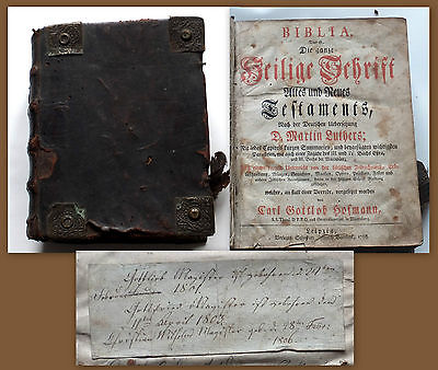 Hofmann  Biblia Das ist die ganze heilige Schrift. 1768 mit Beschlägen Luther