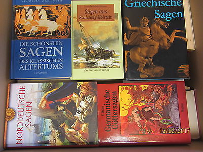 41 Bücher Sagen Heldensagen Göttersagen klassische Sagen germanische Sagen