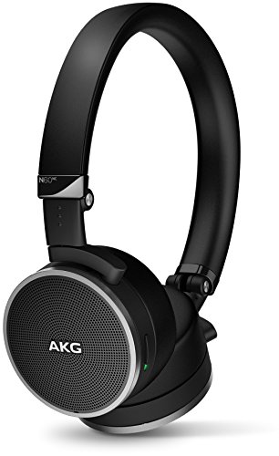 AKG N60NC Leistungsstarker 3D-Faltbarer On-Ear Kopfhörer mit Aktiver Geräuschunterdrückung, Flugadapter und Reiseetui  - Schwarz