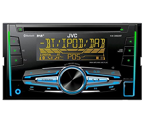 JVC Auto Radio CD-Receiver DAB+ Bluetooth inkl DAB Antenne passend für VW Fox Lupo alle incl Einbauset