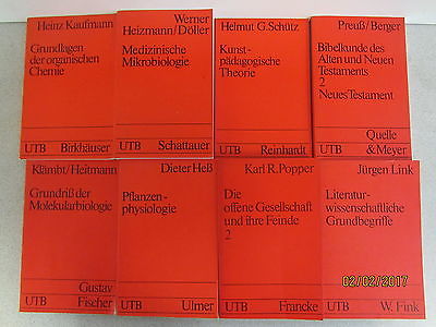 61 Taschenbücher UTB Uni Taschenbücher Wissenschaftsbücher Studienhilfen