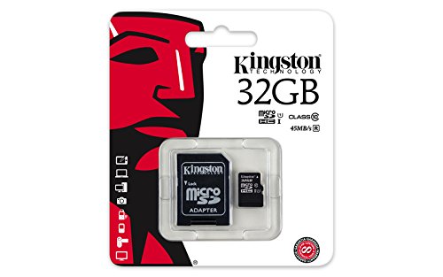 Kingston SDC10G2/32GB microSD Klasse 10 bis zu 45MB/s Speicherkarte [mit SD-Adapter]