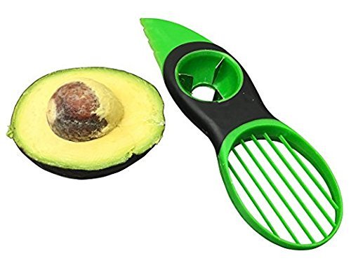 PREMIUM Avocadoschäler | 3 in 1 Avocado Schäler | Avocadoschneider | Slicer > BPA frei - leicht zu reinigen (grün)