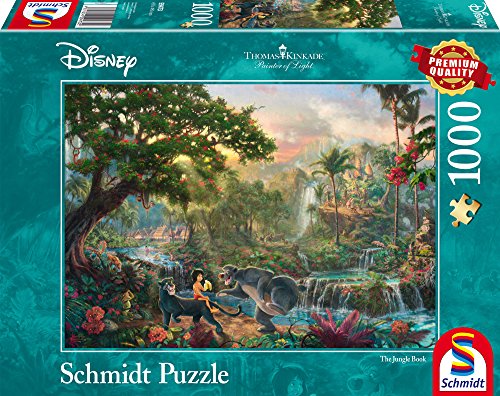 Schmidt Spiele 59473 - Thomas Kinkade, Disney Dschungelbuch, Puzzle, 1000 teile