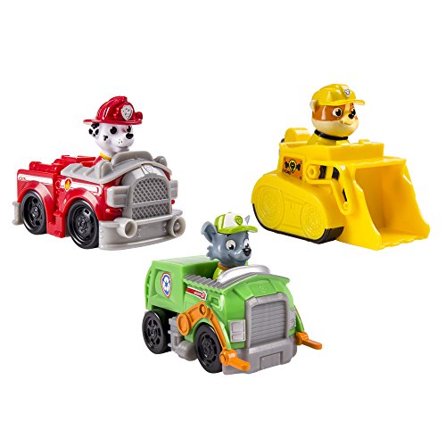 Spin Master 6024058  -  Paw Patrol Rescue Racers, 3-er Pack - Version 1 (Marshall, Rubble, Rocky)