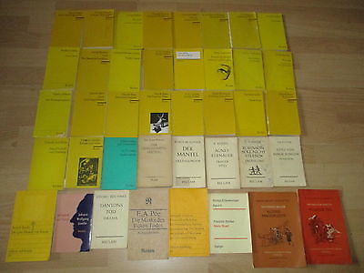 38 Bücher vom Reclam Verlag, Sammlung, Bibliothek, Paket, Literatur Hefte