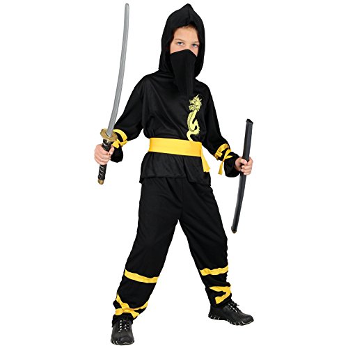 Japanischer Drachen Ninja Verkleidung für Jungen Fasching Halloween Kostüm M