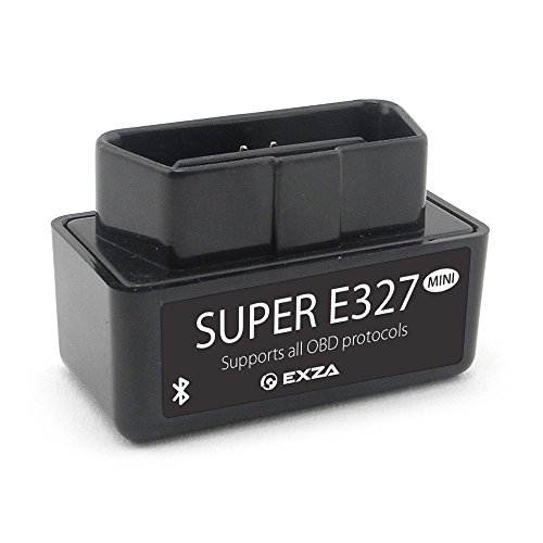 EXZA® SUPER Mini E327 Bluetooth OBD-2 Kfz. Diagnosegerät, Android CAN OBD Auto Scanner (Schwarz)