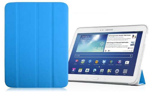 VEO | Ultra Slim Hülle für [ Samsung Galaxy Tab 3 10.1 ] Smart Cover mit automatischer Schaltfunktion, BLAU