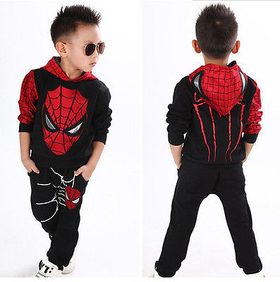 Kinder Jungen Spiderman Hoodie Top + Pants Hosen