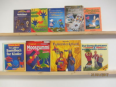 65 Bücher basteln Bastelbücher Bastelhefte Moosgummi Windowcolor Papierbasteln