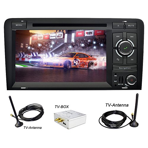 YINUO 7 inch Android 5.1.1 Lollipop Quad Core Car Stereo 2 Din HD 1024*600 Touch Screen Sat Nav Headunit for Audi A3 (2003-2013),Support DAB/Bluetooth/Steering Wheel Control/AV-IN/1080P,+DAB