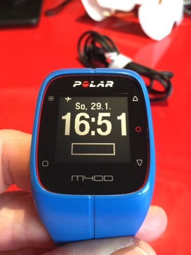 Polar M400 Pulsuhr (Blau) mit GPS ohne Brustgurt und Herzfrequenzsensor
