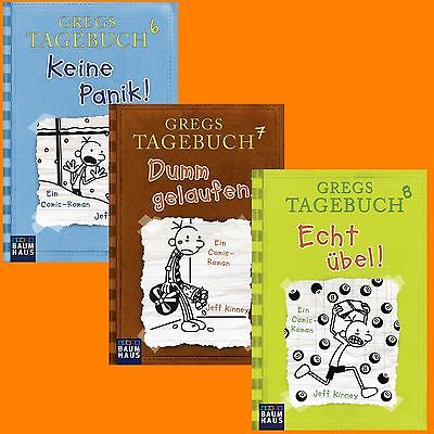 Jeff Kinney - Gregs Tagebuch Band 6+7+8 - TB - 3 Bücher im Set - Neu