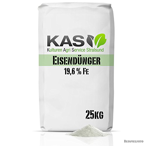 Eisendünger Eisensulfat 25 kg als Rasendünger für einen besonders grünen Rasen zum Streuen mit dem Streuwagen oder Gießen (25kg) - kein Pflanzenschutzmittel