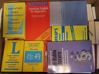 60 Bücher Wörterbücher verschiedene Sprachen verschiedene Themen