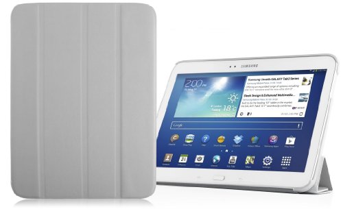 VEO | Ultra Slim Hülle für [ Samsung Galaxy Tab 3 10.1 ] Smart Cover mit automatischer Schaltfunktion, GRAU