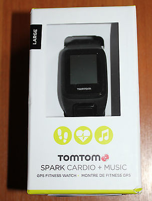 TOMTOM Spark Cardio + Music GPS Fitnessuhr L SCHWARZ Uhr Fitness watch Tom Tom