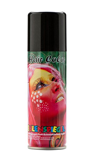 Eulenspiegel 819203 - Profi-Schminkfarben Color Haarspray, schwarz, 1er Pack (1 x 125 ml)