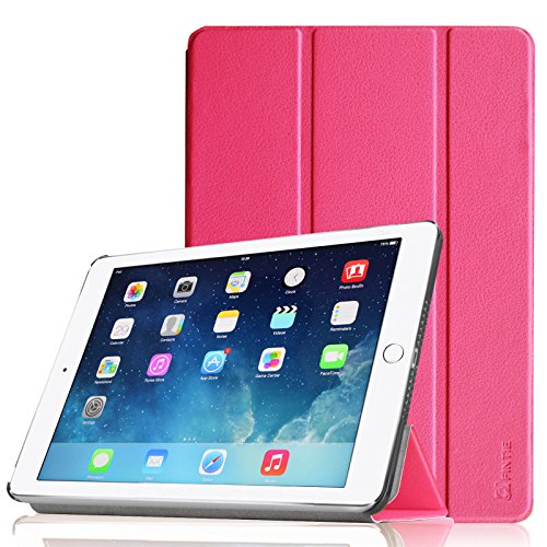 Fintie iPad Air 2 Hülle - Ultradünn Superleicht Smart Cover Schutzhülle Tasche Case mit Ständer und Auto Sleep / Wake Funktion für Apple iPad Air 2 (iPad 6 6th Generation), Magenta