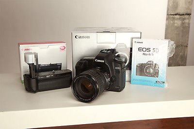 Canon Eos 5D Mark II 21,1 MP Digitalkamera incl. Objektiv 28-135 USM u. BG-E6